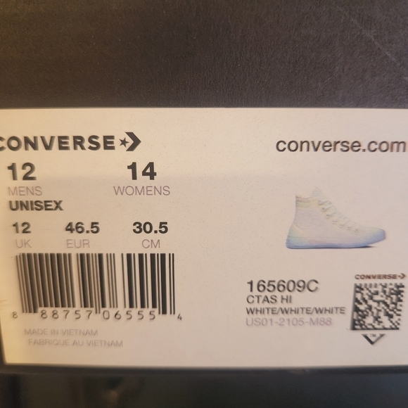 New CONVERSE CHUCK TAYLOR ALL STAR OW TRANSLUCENT WHITE 165609C - Picture 10 of 10